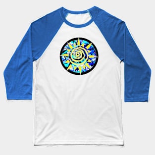 sunny yellow blue splash Baseball T-Shirt